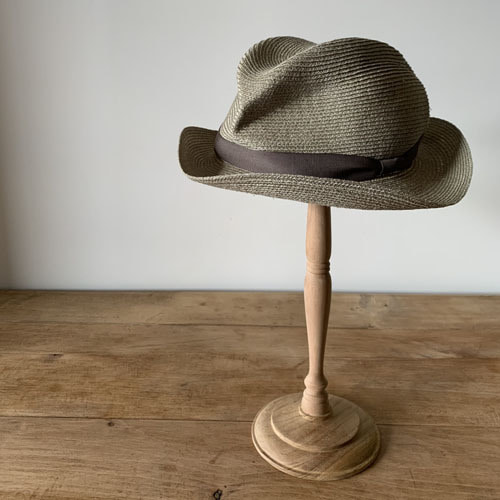 mature ha. boxd hat abaca 6cm brim - cousu main
