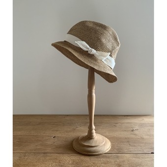 mature ha. boxd hat 4.5cm brim herringbone ribbon