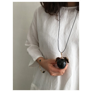 hand made necklace Apple(black) 재입고