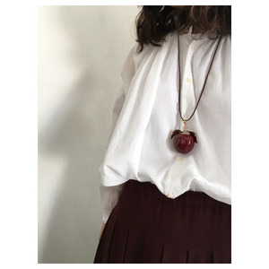 hand made necklace Apple(bordeaux) 재입고