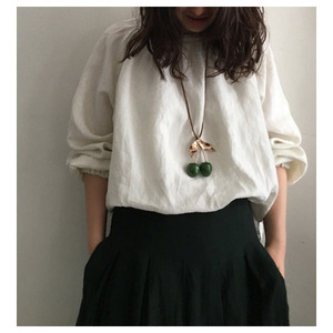 hand made necklace cherry(green) 재입고